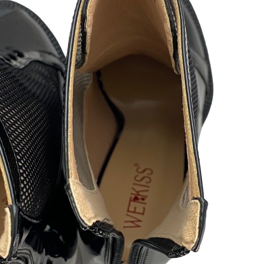 Wetkiss Glossy Black Platform Boots - Picture 9 of 16